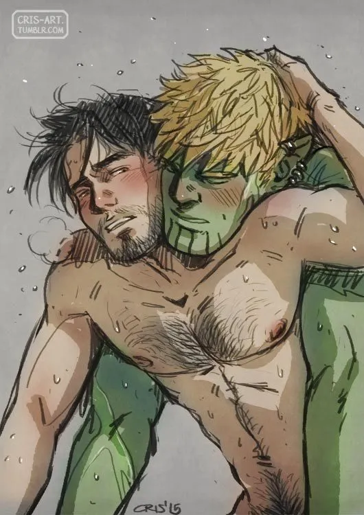 Hulkling, Wiccan by Cris Art