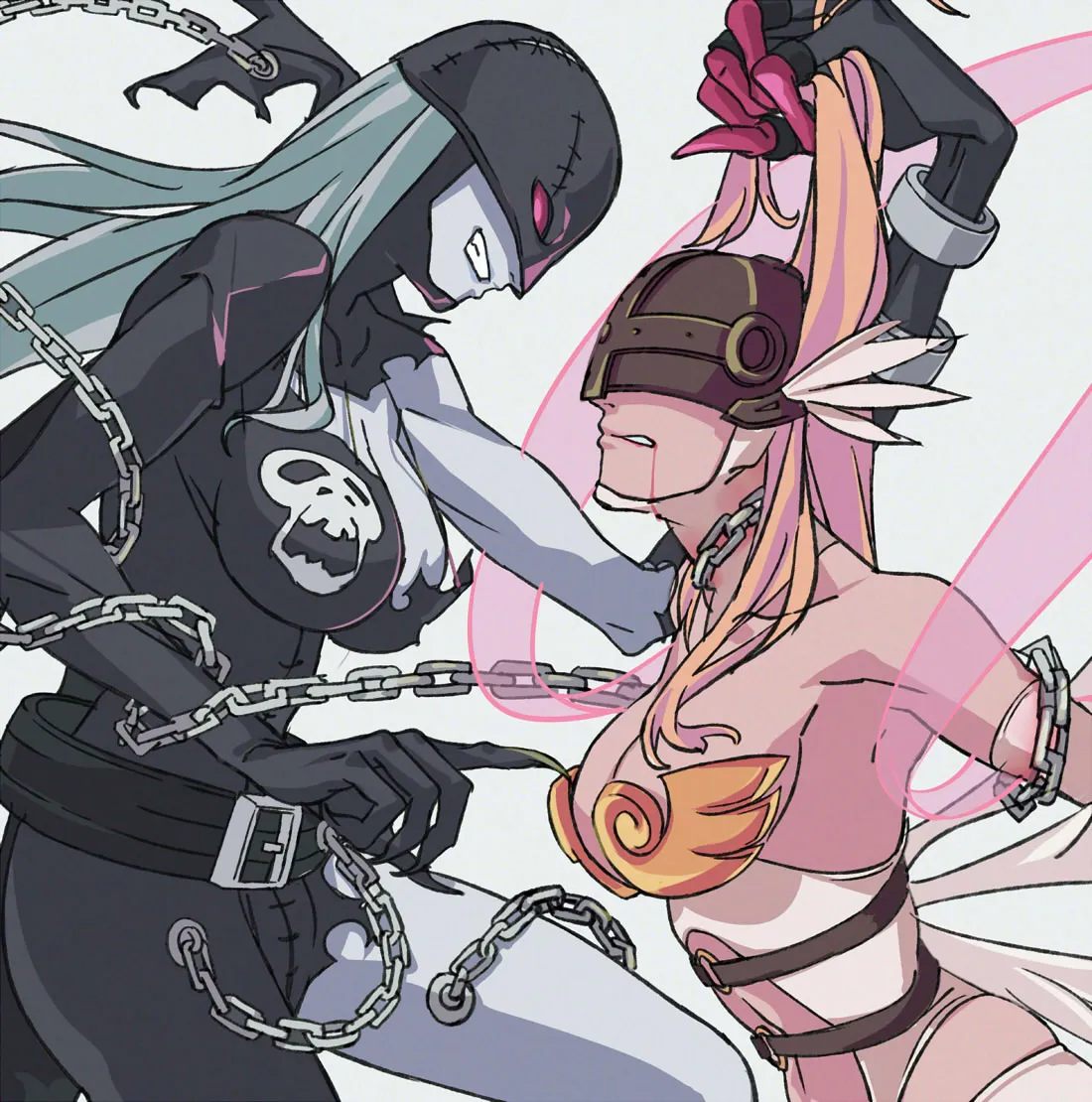 Angewomon, Ladydevimon by Futa Yuri Ryona