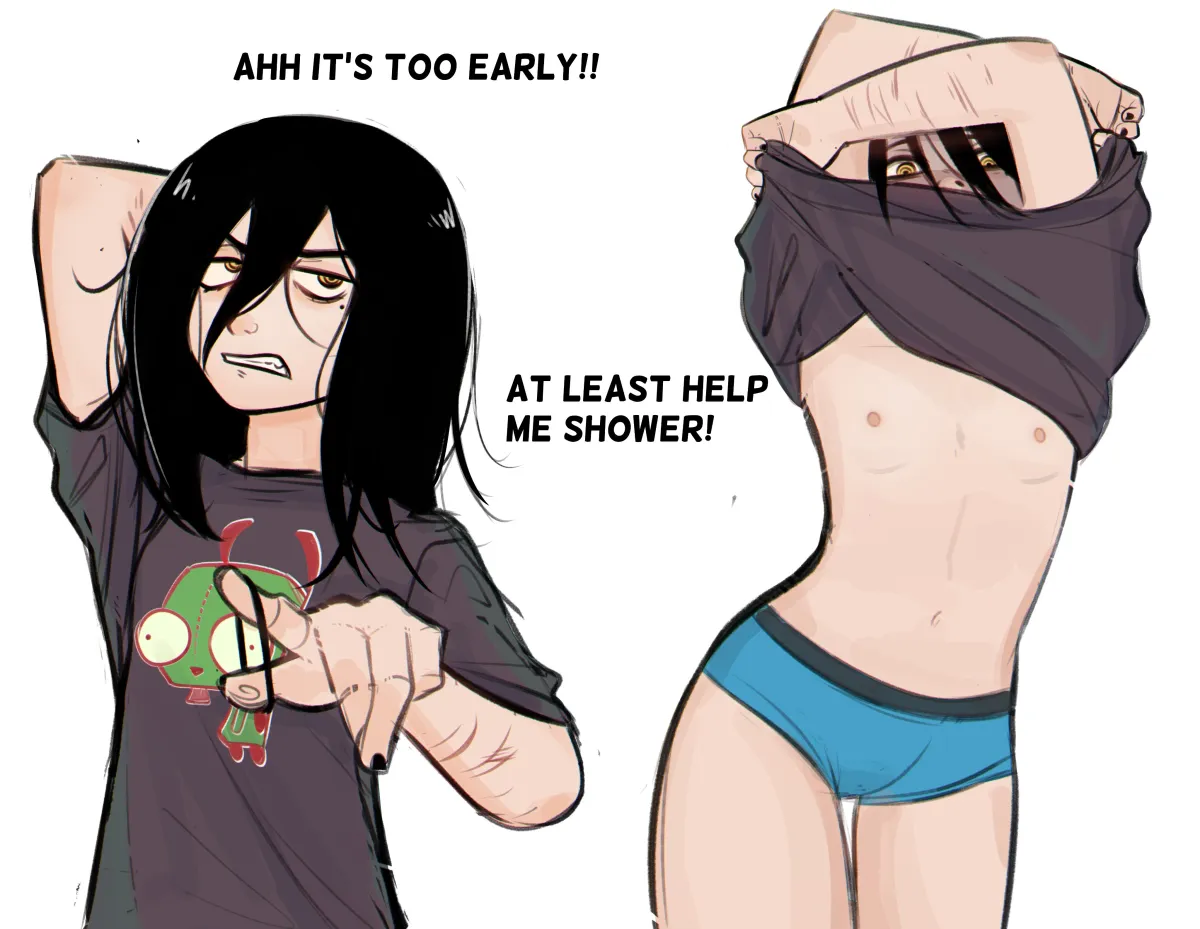 Nayuta (Chainsaw Man), Gir (Invader Zim) by Zero Dead Zone