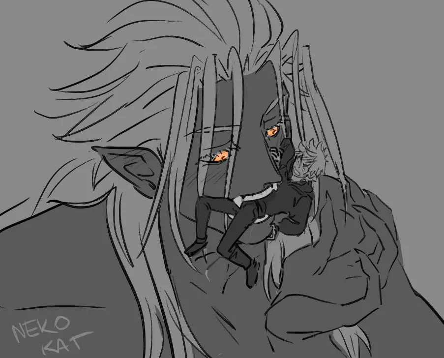 Roxas, Xemnas by Nekokat42