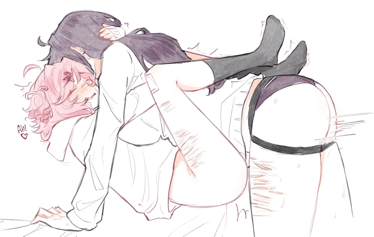 Natsuki (Doki Doki Literature Club), Yuri (Doki Doki Literature Club) by Pockiseisont