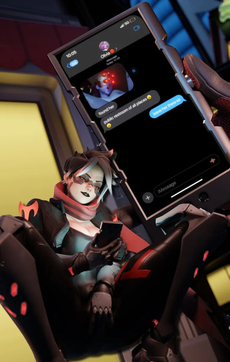 Tracer (Overwatch), Widowmaker (Overwatch) by Syclops
