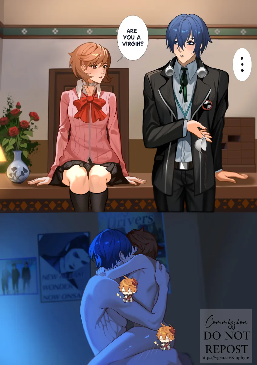 Tartaglia (Genshin Impact), Yuuki Makoto (Persona 3) by Kinphyre