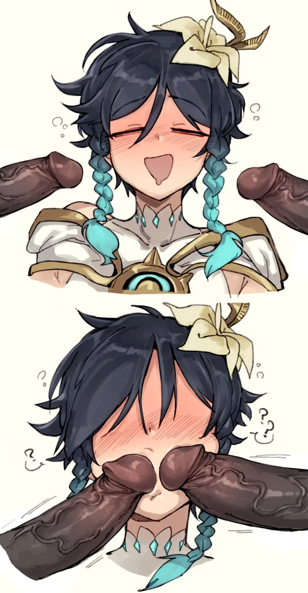 Venti (Genshin Impact), Hilichurl (Genshin Impact) by Doppel (Bonnypir)