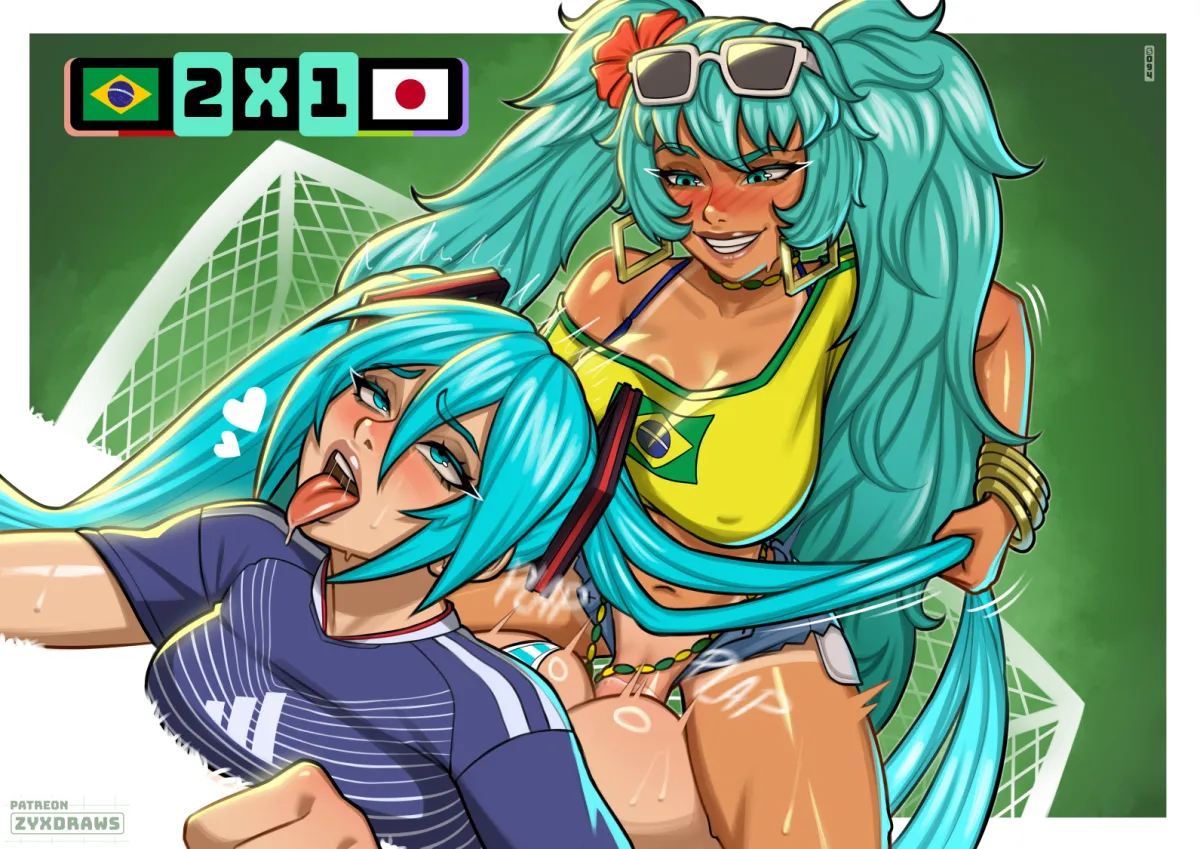 Hatsune Miku, Brazilian Miku by Zyxdraws