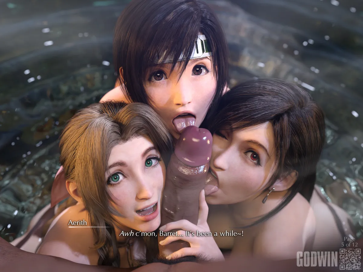 Tifa Lockhart, Aerith Gainsborough by Godwin3D