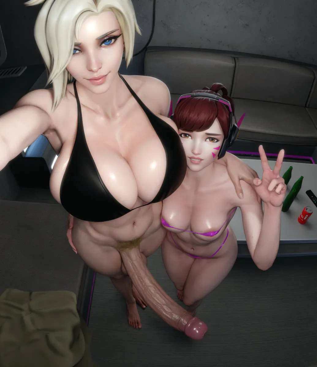 D.va (Overwatch), Mercy (Overwatch) by Zzzxxxccc 18
