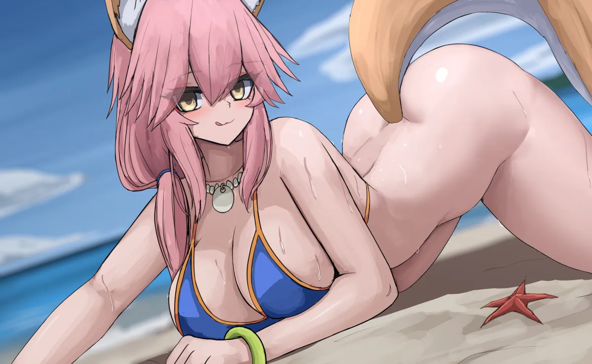 Tamamo No Mae (Fate), Tamamo No Mae (Swimsuit Lancer) (Fate) by Purasu Haven