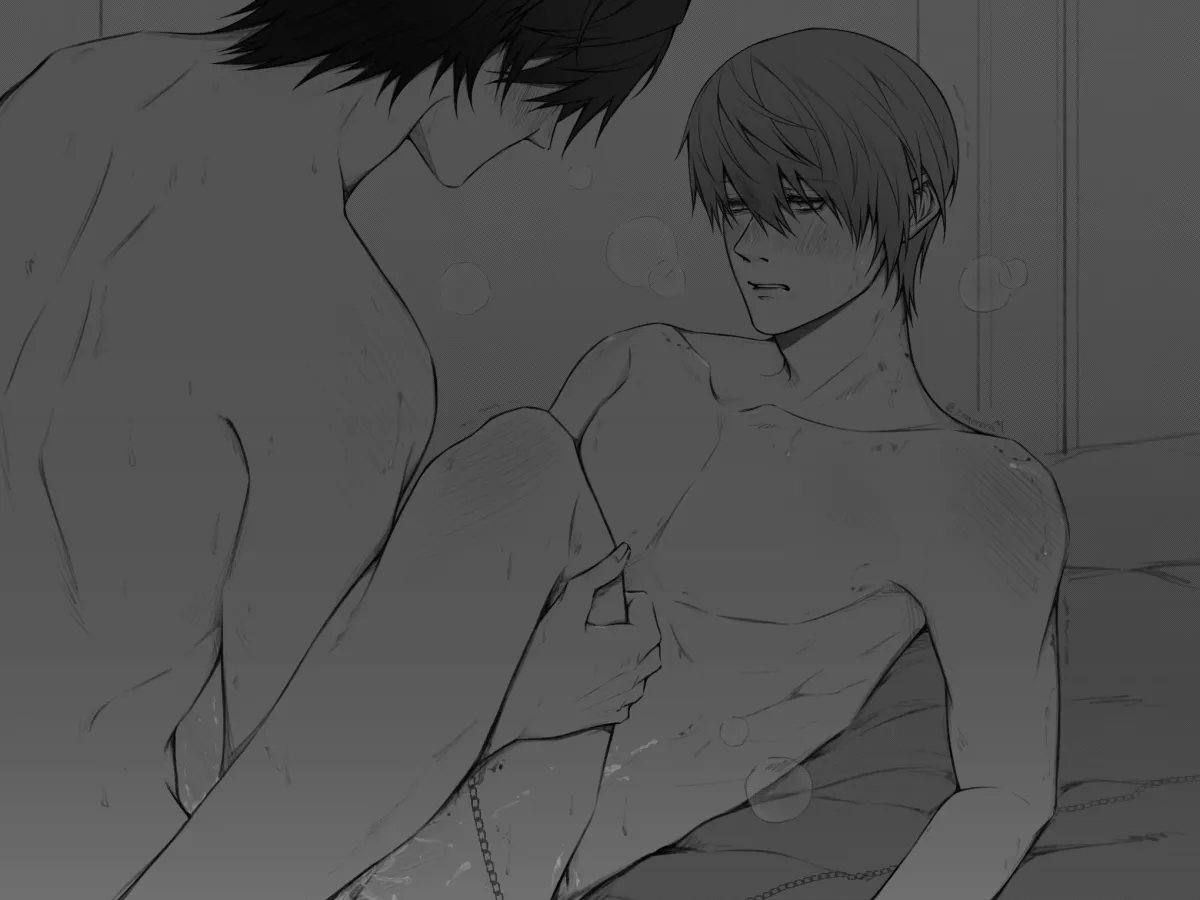 Yagami Light, L (Death Note) by Zanorora