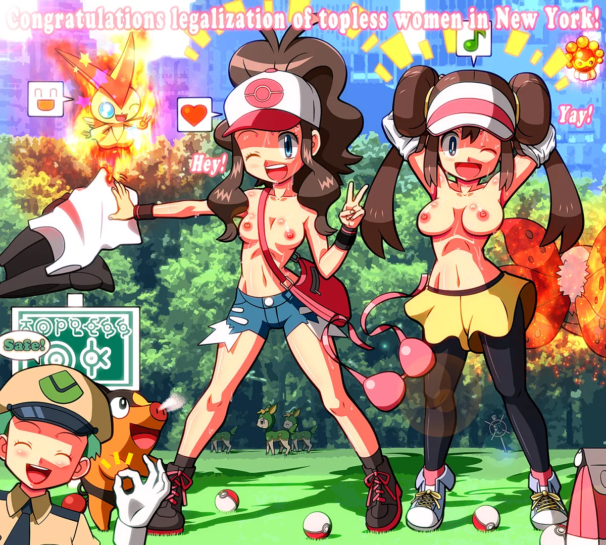 Rosa (Pokemon), Hilda (Pokemon) by Rorretsim