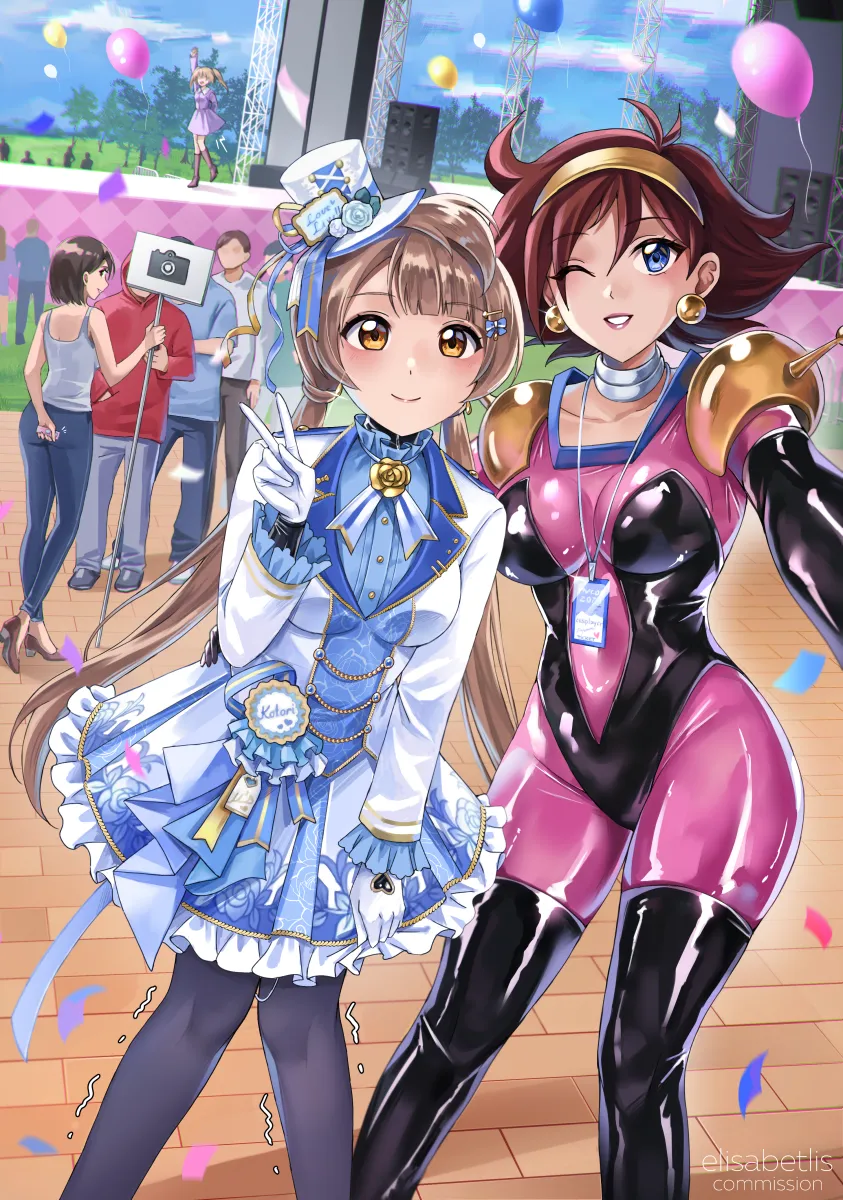 Minami Kotori, Rain Mikamura by Elisabetlis
