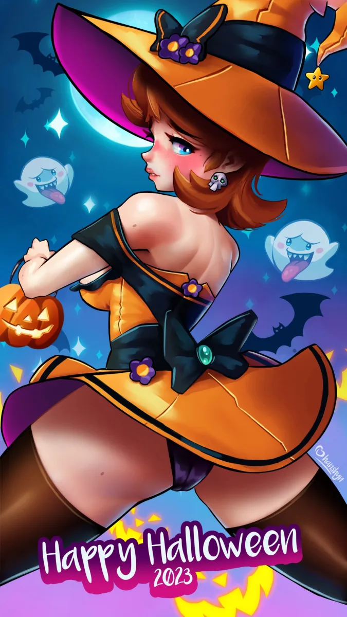 Princess Daisy, Boo (Mario) by Hanshyn