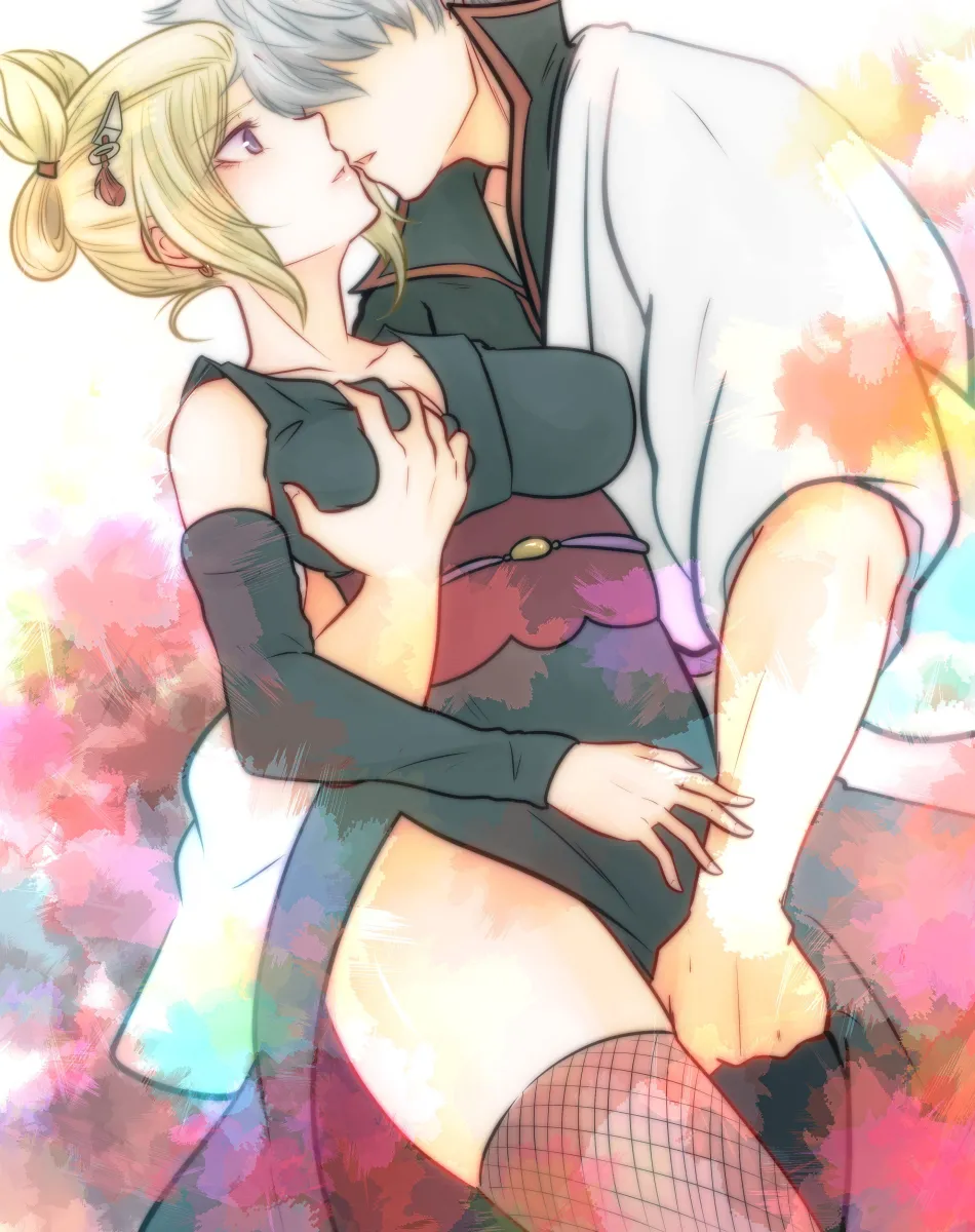 Sakata Gintoki, Tsukuyo (Gintama) by Paleatus