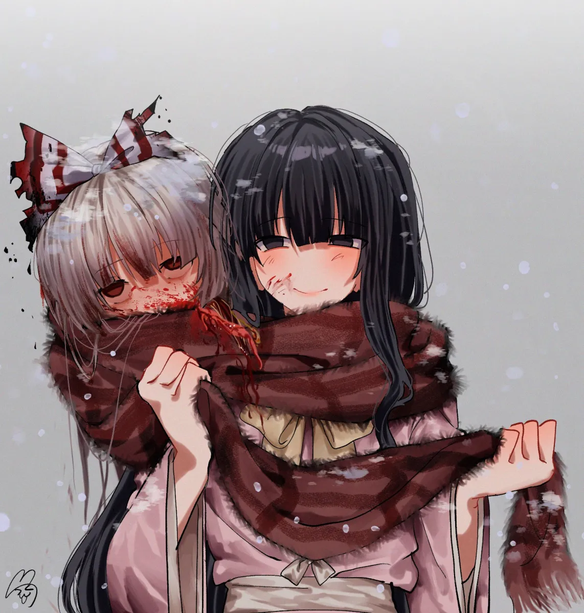 Fujiwara No Mokou, Houraisan Kaguya by Yukine 0930