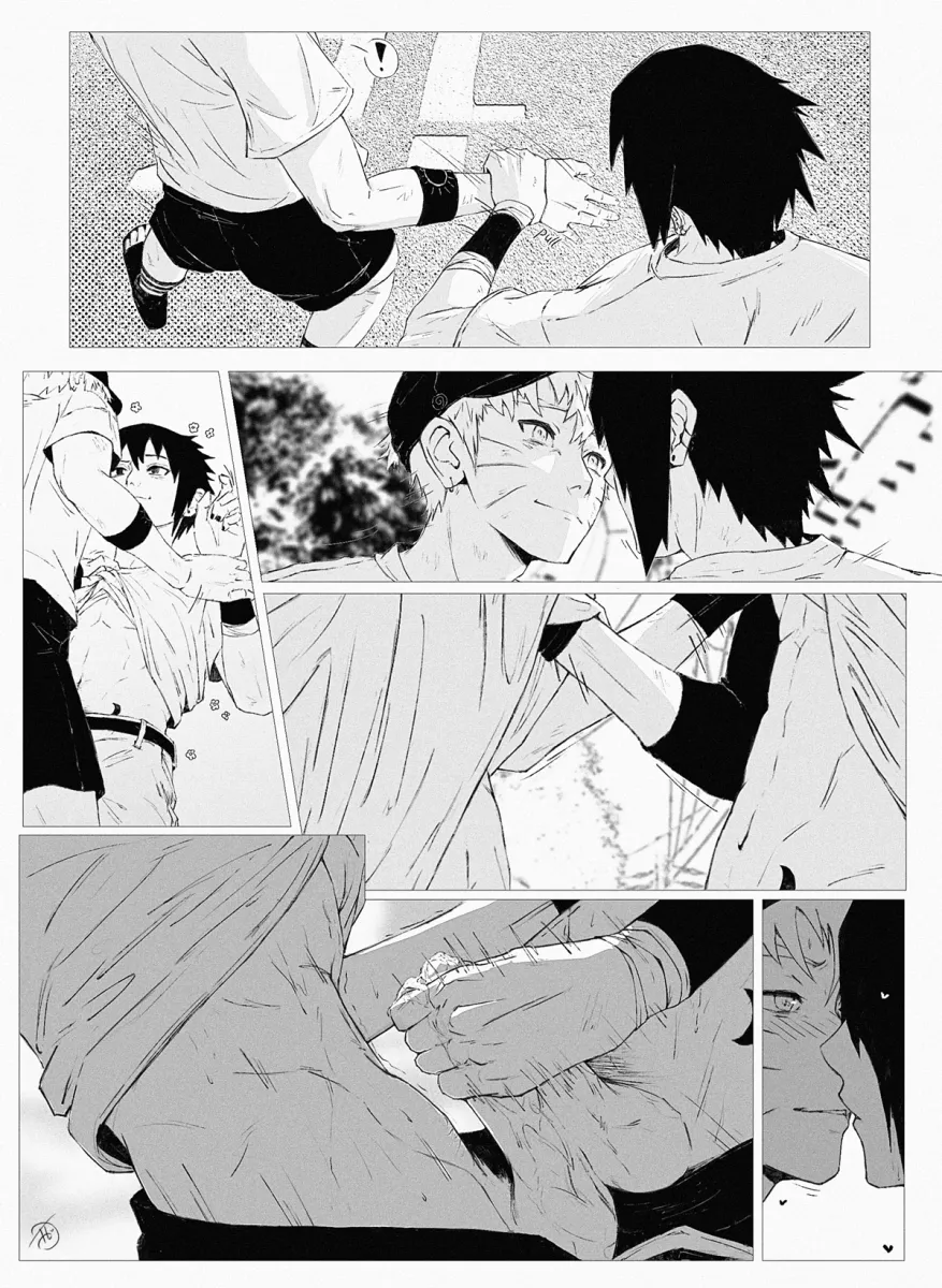 Uzumaki Naruto, Uchiha Sasuke by Tamelee