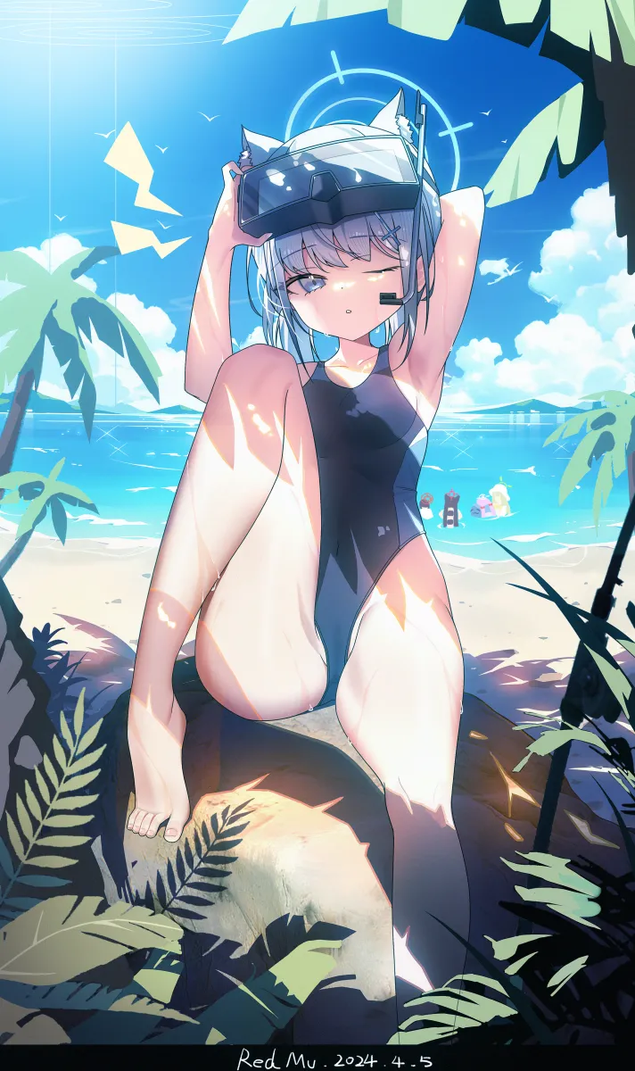 Shiroko (Blue Archive), Shiroko (Swimsuit) (Blue Archive) by Redmu4624Kkp