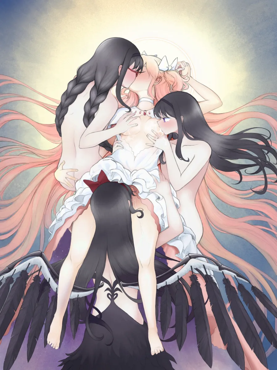 Akemi Homura, Kaname Madoka by Bluecloud