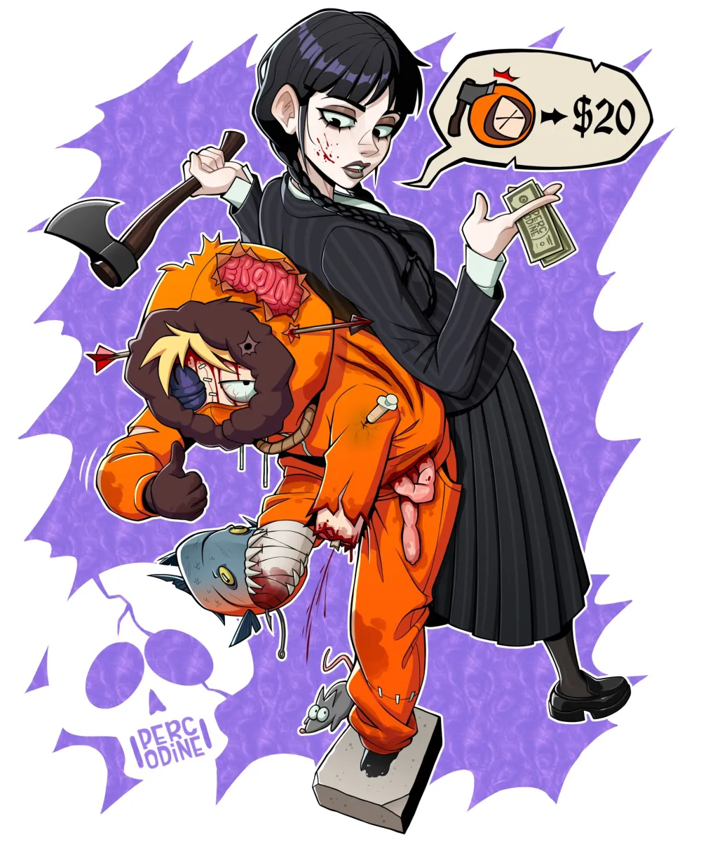 Kenny Mccormick, Wednesday Addams by Percodine