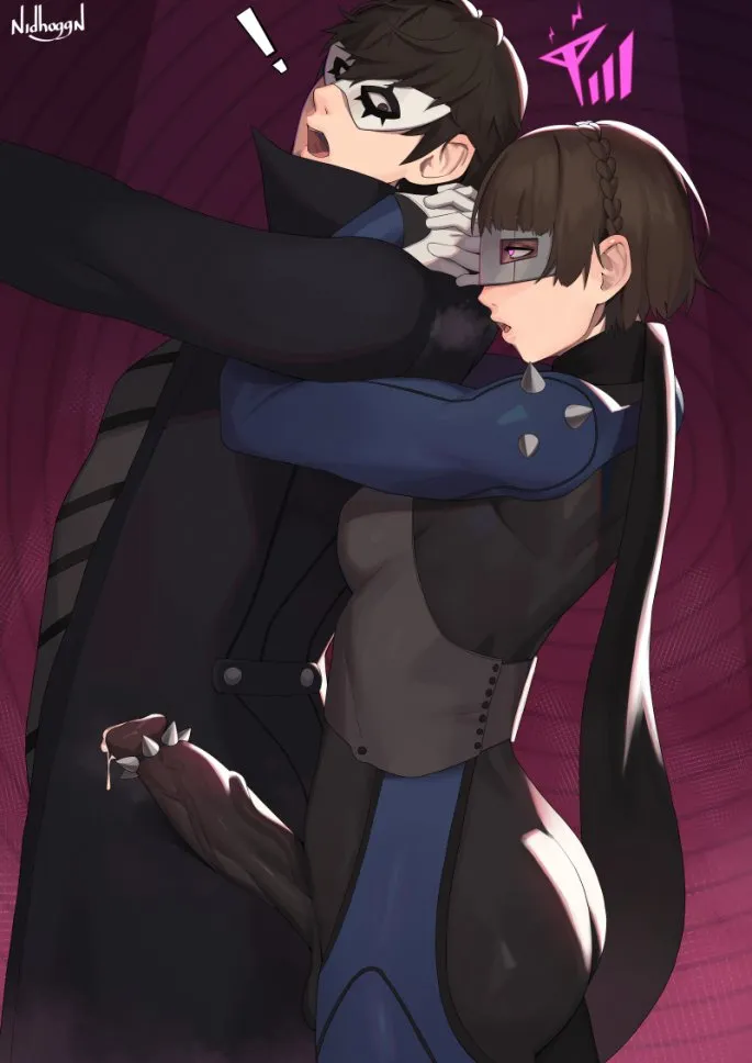 Amamiya Ren, Niijima Makoto by Nidhoggn
