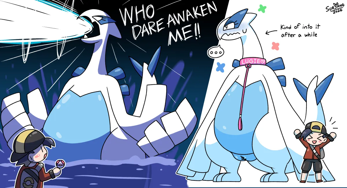 Ethan (Pokemon), Lugia by Surjangb