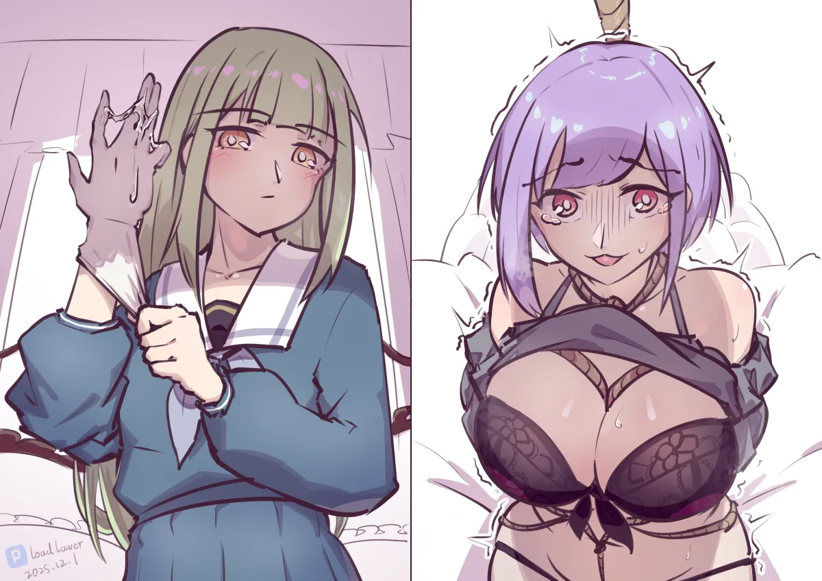 Wakaba Mutsumi, Yuutenji Nyamu by Shriohalfarm
