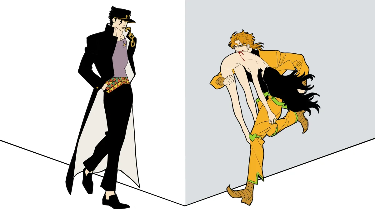 Kujo Jotaro, Dio Brando by Huang Lia
