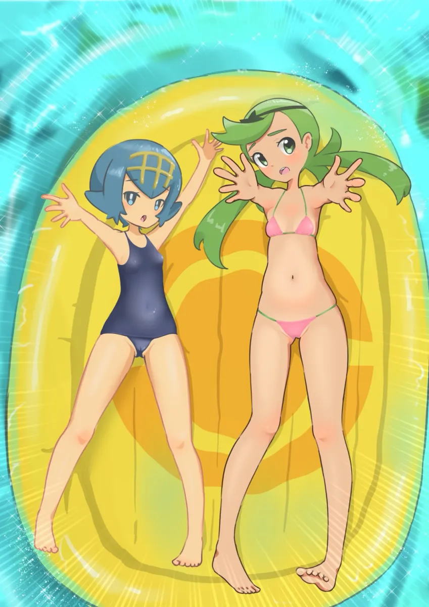 Lana (Pokemon), Mallow (Pokemon) by Microsd (Pibo)
