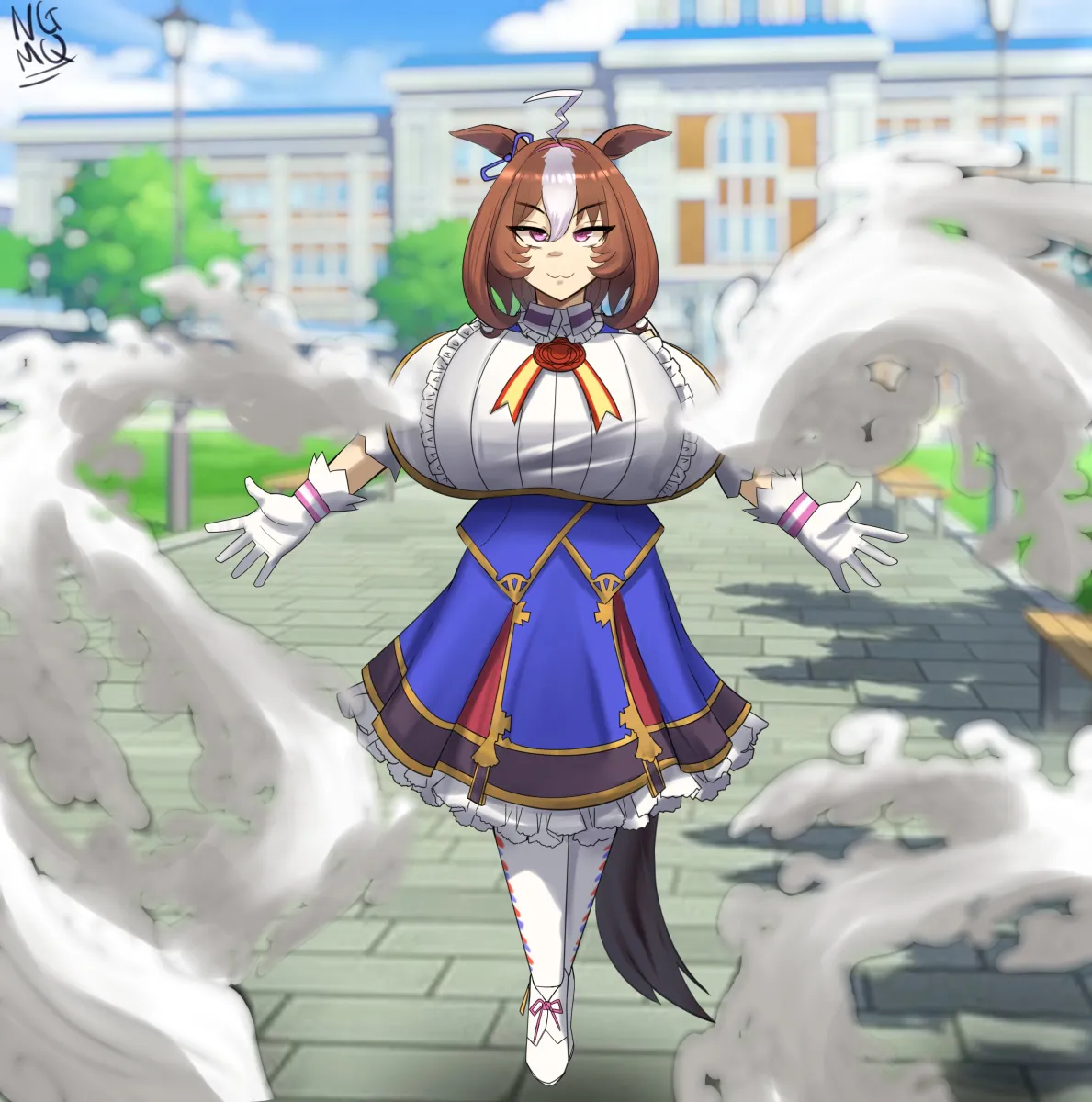 Meisho Doto (Umamusume), Meisho Doto (Turbulent Blue) (Umamusume) by Ngmq