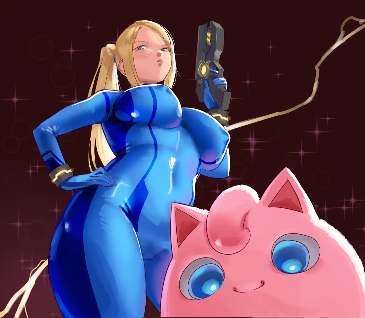 Samus Aran, Jigglypuff by Huggytug