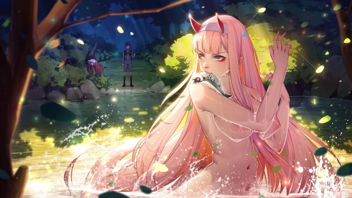 Zero Two (Darling In The Franxx), Hiro (Darling In The Franxx) by Baschyf