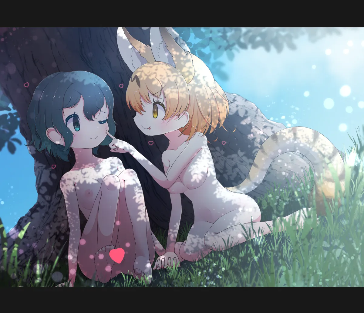 Serval (Kemono Friends), Kaban (Kemono Friends) by Luichan