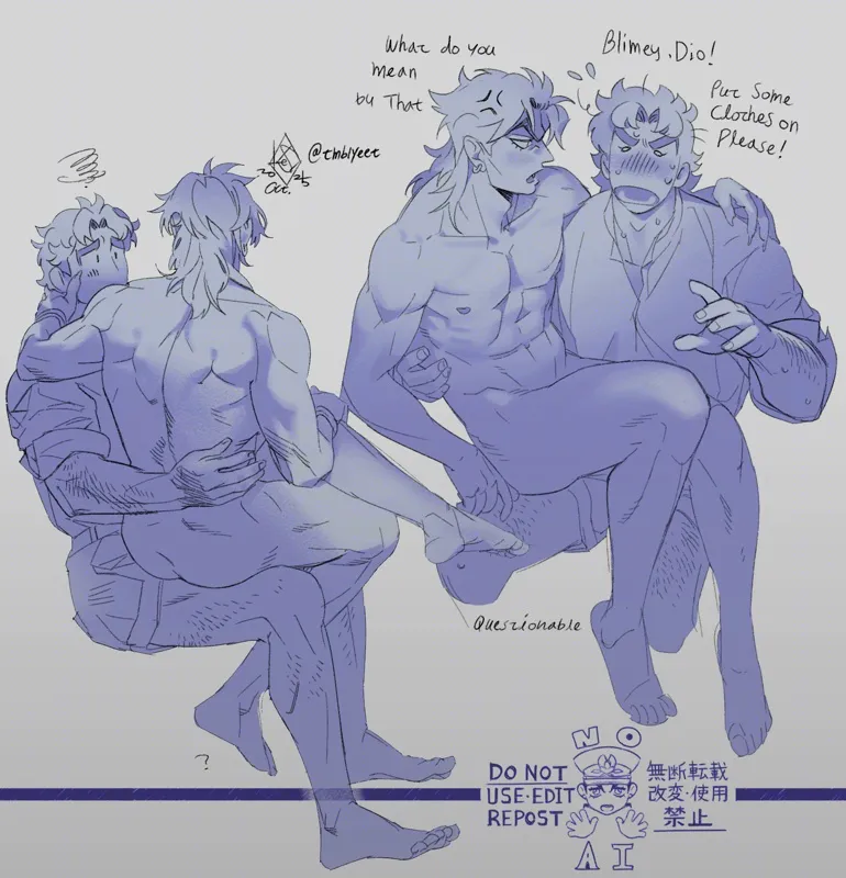 Dio Brando, Jonathan Joestar by Tmblyeet
