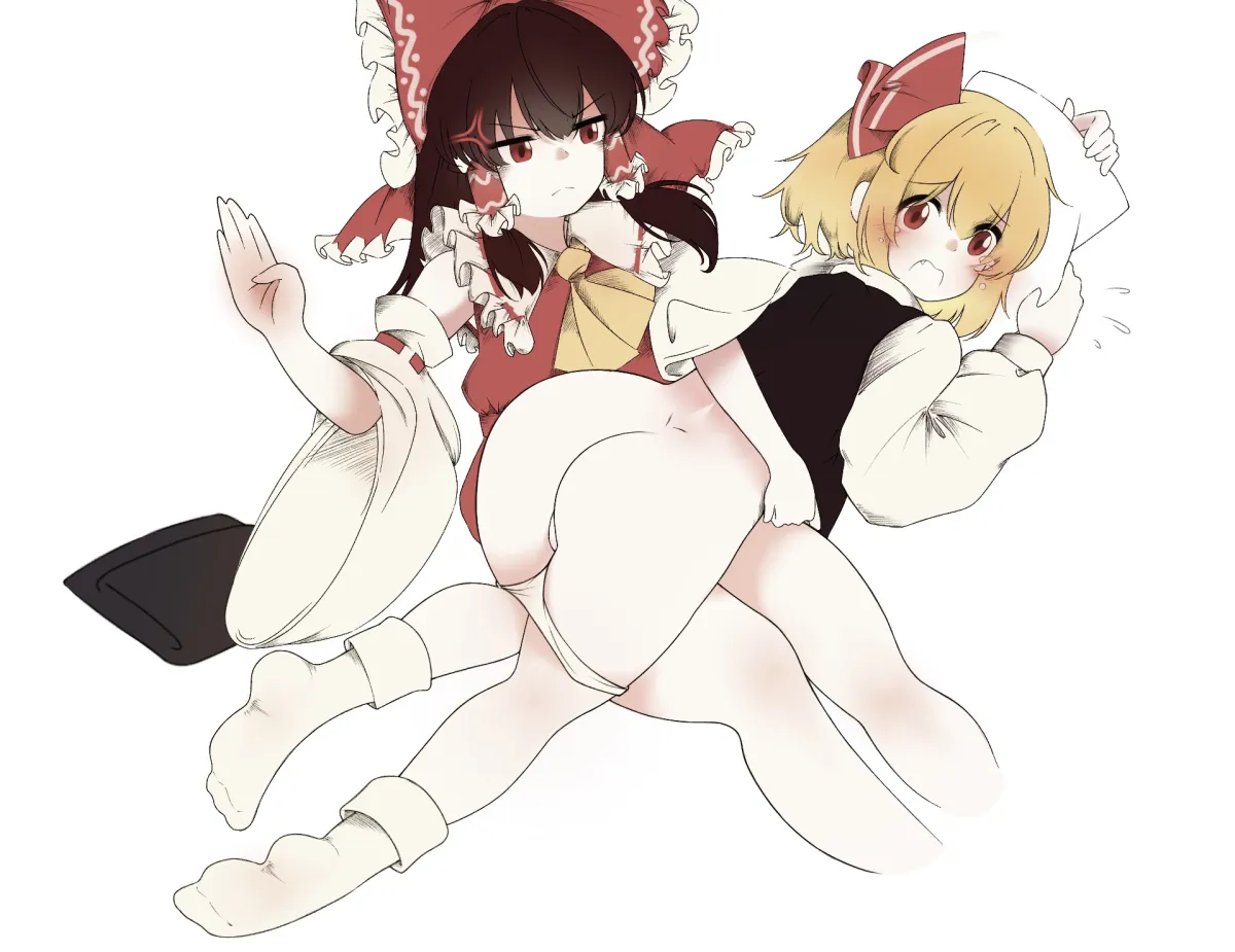 Hakurei Reimu, Rumia by Fliex