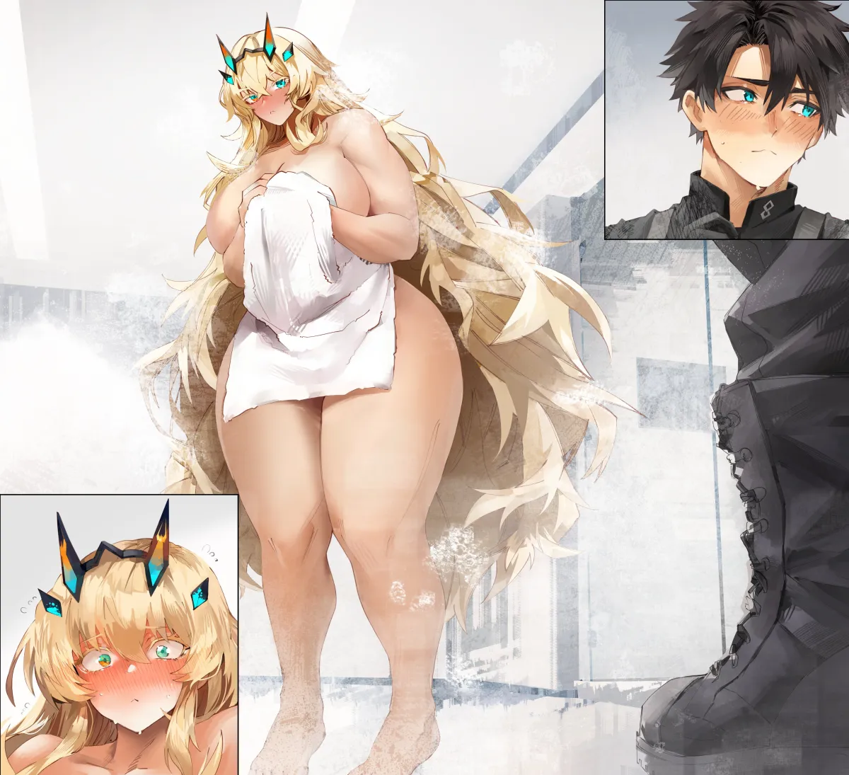 Fujimaru Ritsuka (Male), Barghest (Fate) by Obazzotto