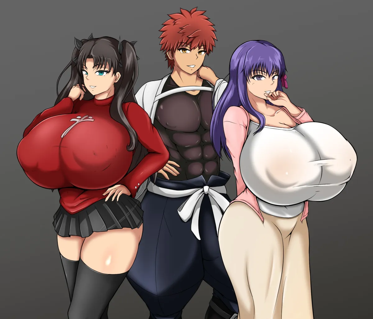 Tohsaka Rin, Emiya Shirou by Masa 25