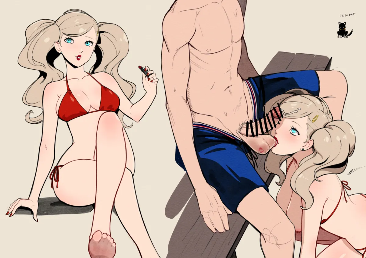 Amamiya Ren, Takamaki Ann by Eightyfourart