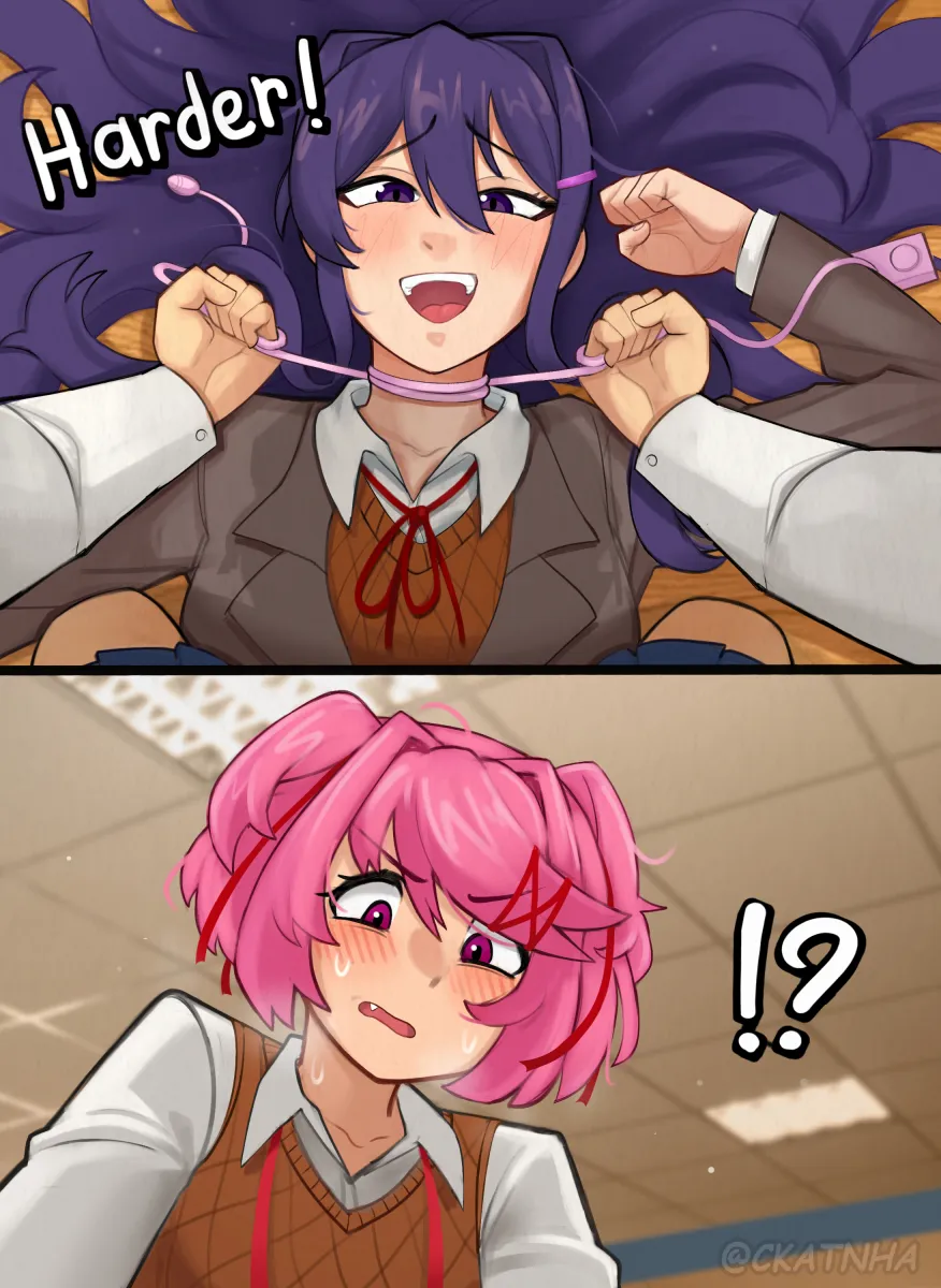 Natsuki (Doki Doki Literature Club), Yuri (Doki Doki Literature Club) by Ckatnha