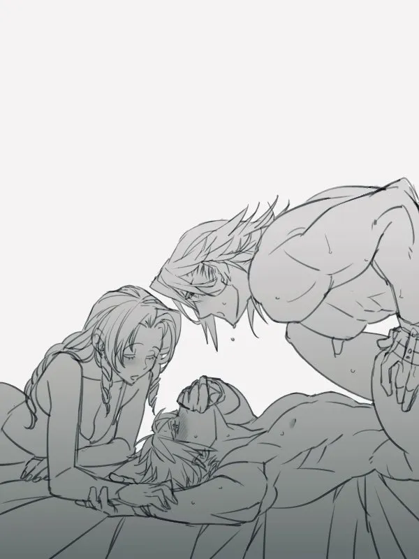 Cloud Strife, Aerith Gainsborough by Ryouto