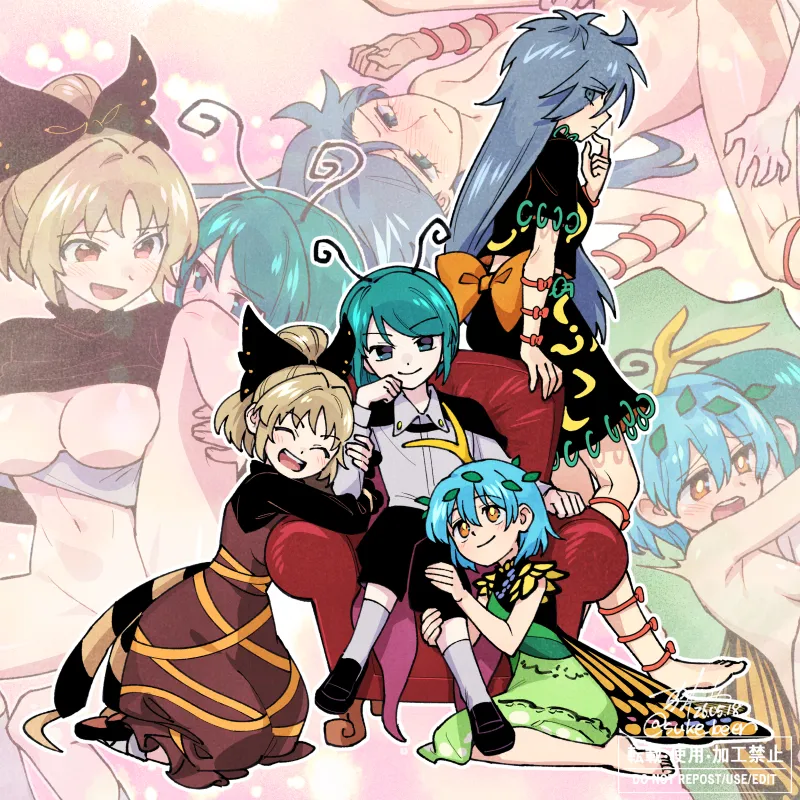 Wriggle Nightbug, Kurodani Yamame by Shikido (Khf)