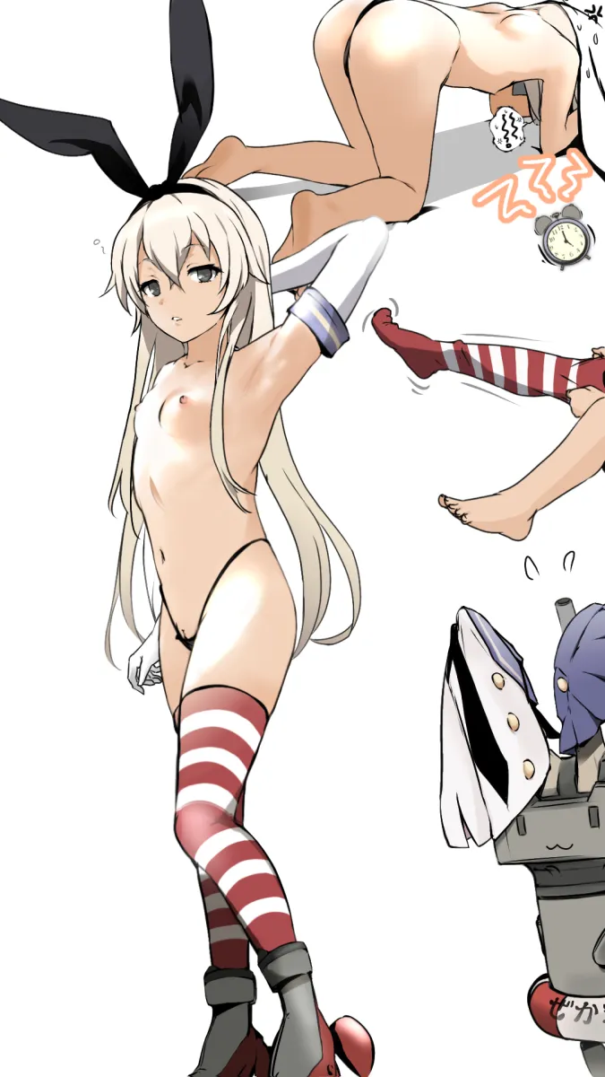Shimakaze (Kancolle), Rensouhou-Chan by Sakura Chiru. 7-Gou