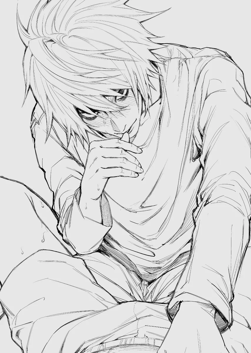 Yagami Light, L (Death Note) by Ruttika Shin