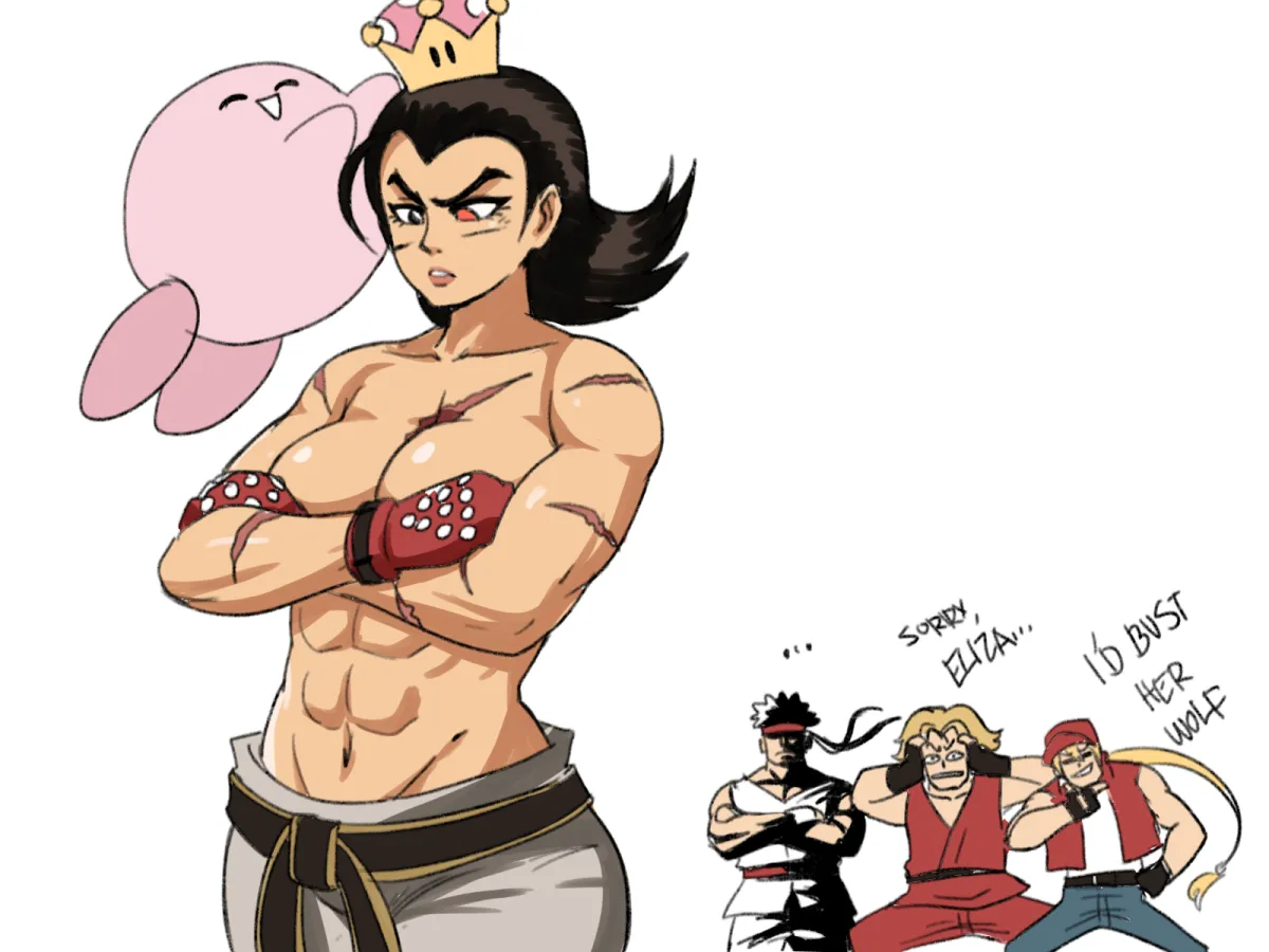 Kirby, Ryu (Street Fighter) by Tina Fate