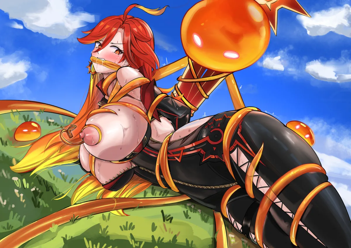 Mavuika (Genshin Impact), Slime (Genshin Impact) by Yuy