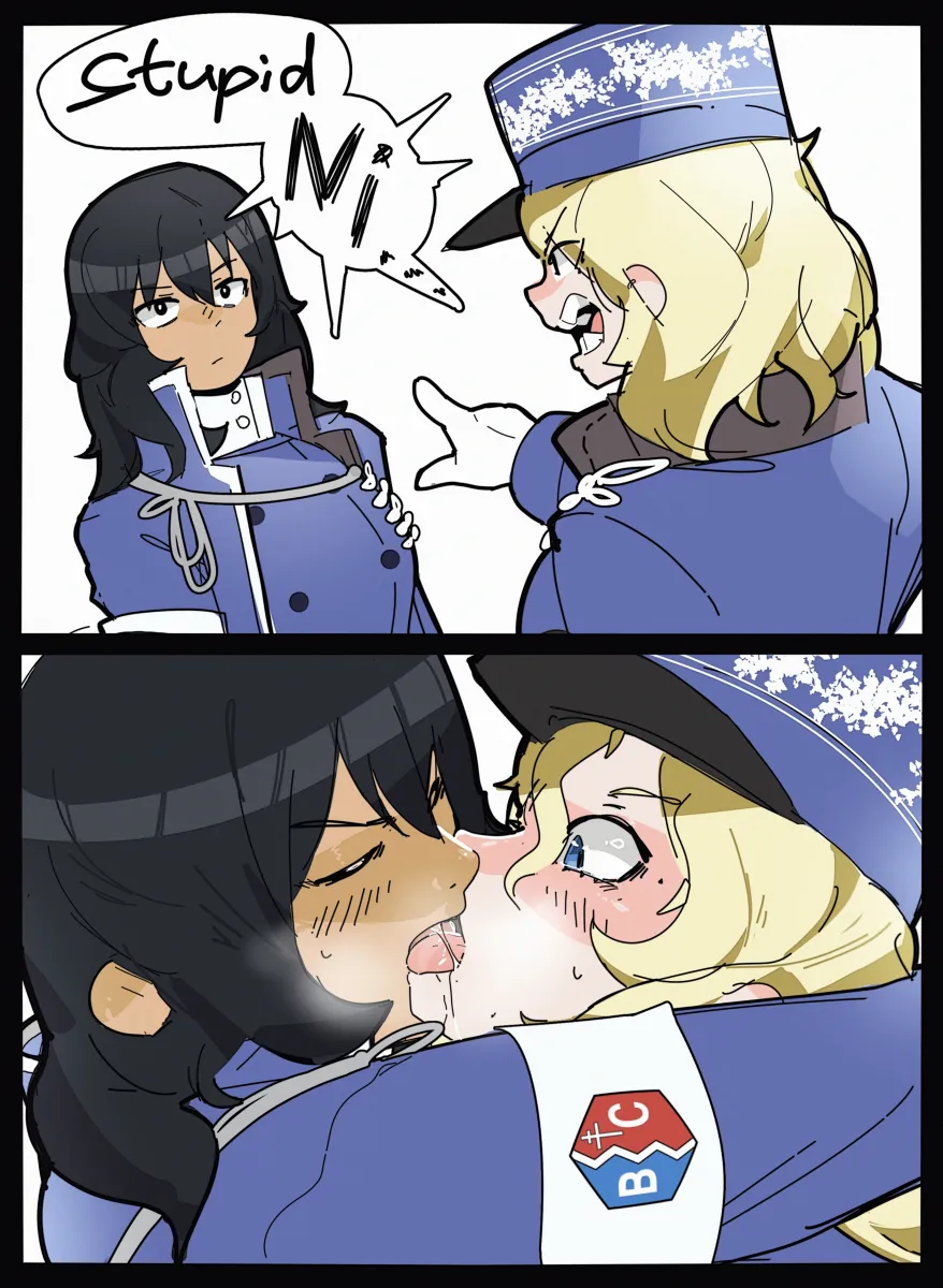 Andou (Girls Und Panzer), Oshida (Girls Und Panzer) by Funkiflame