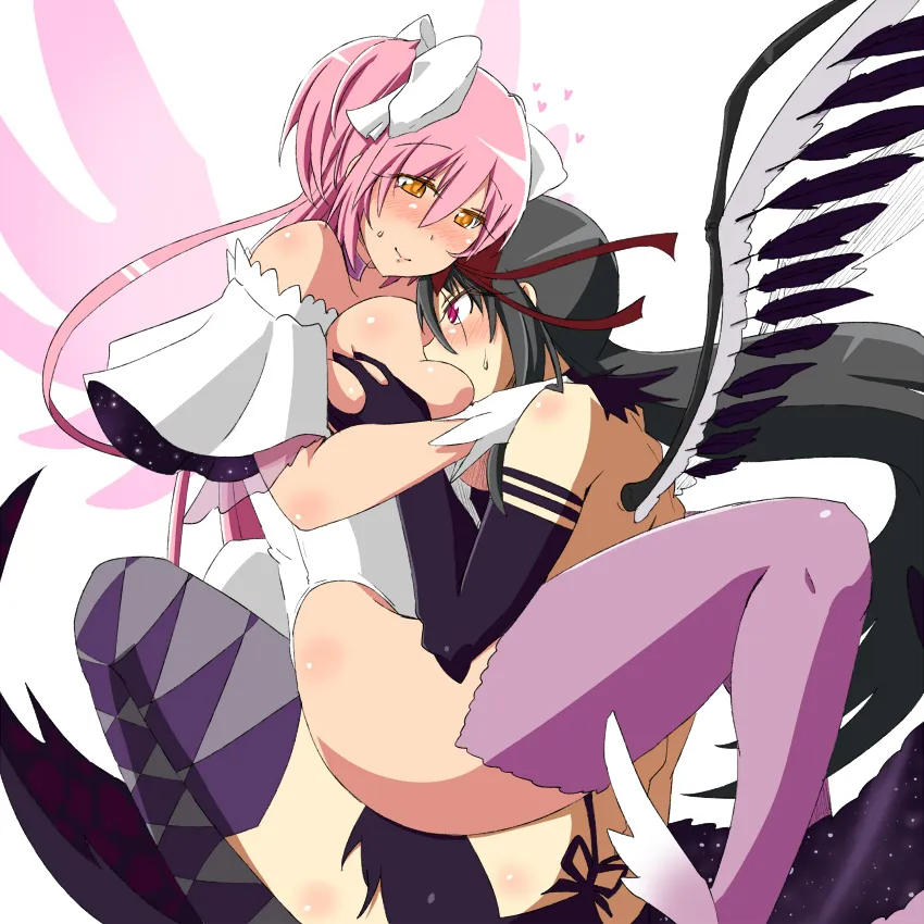 Akemi Homura, Kaname Madoka by Oman (Evld)