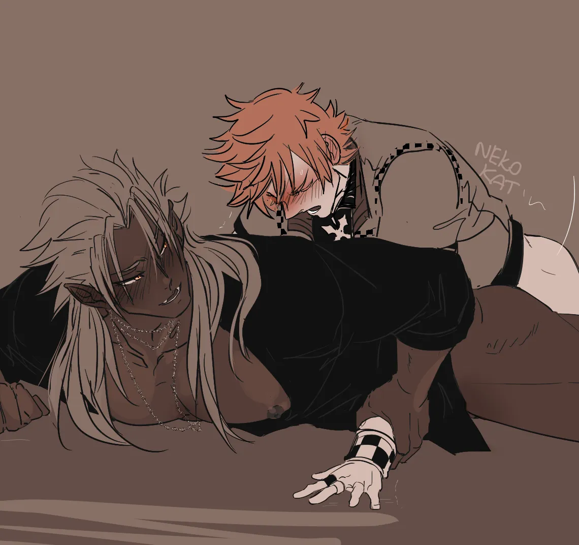 Roxas, Xemnas by Nekokat42