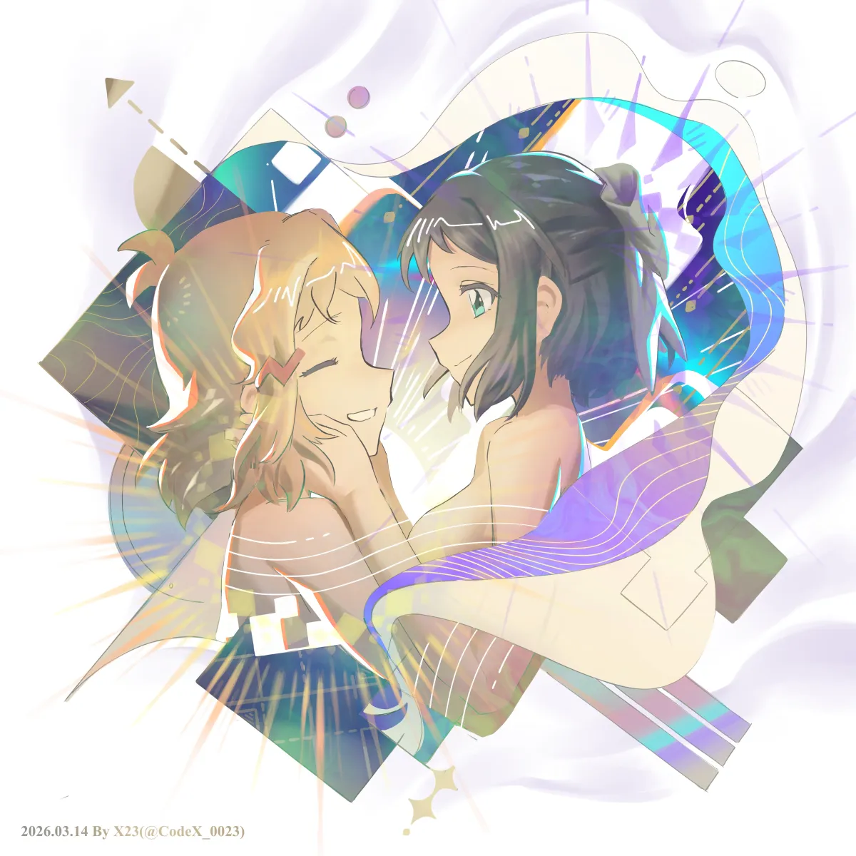 Tachibana Hibiki (Symphogear), Kohinata Miku by 0X0023
