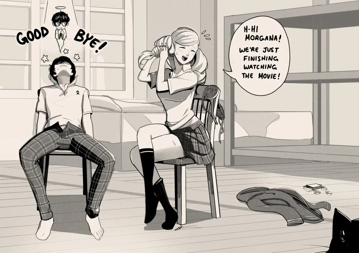 Amamiya Ren, Takamaki Ann by Eightyfourart