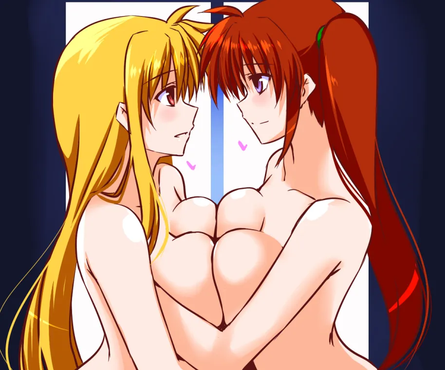 Fate Testarossa, Takamachi Nanoha by Engo (Aquawatery)