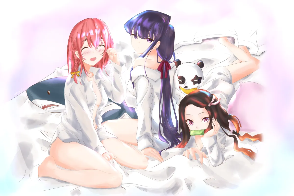 Kamado Nezuko, Komi Shouko by Aishcream24